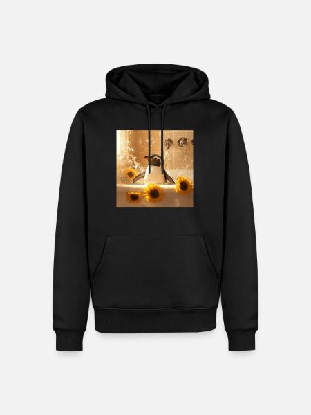 Pinguin - Männer Premium Bio Hoodie - Schwarz