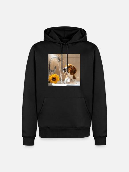 Beagle - Männer Premium Bio Hoodie - Schwarz