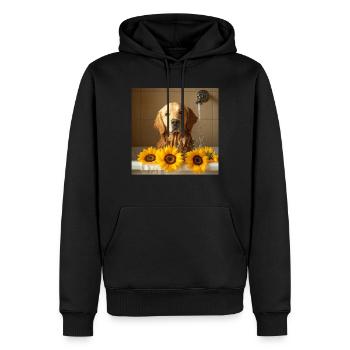Golden Retriever - Männer Premium Bio Hoodie - Schwarz - Vorne - Nico (187cm)