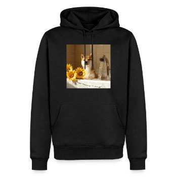 Shiba Inu - Männer Premium Bio Hoodie - Schwarz - Vorne - Nico (187cm)