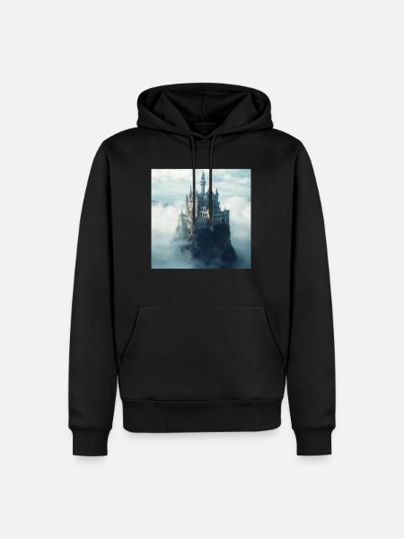 Mittelalterliche Burg - Männer Premium Bio Hoodie - Schwarz