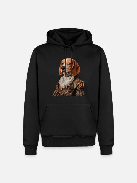 Beagle - Männer Premium Bio Hoodie - Schwarz