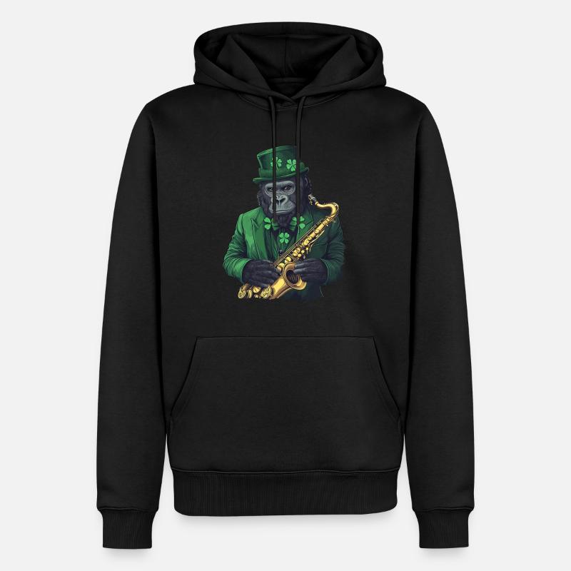Gorilla - Männer Premium Bio Hoodie - Schwarz