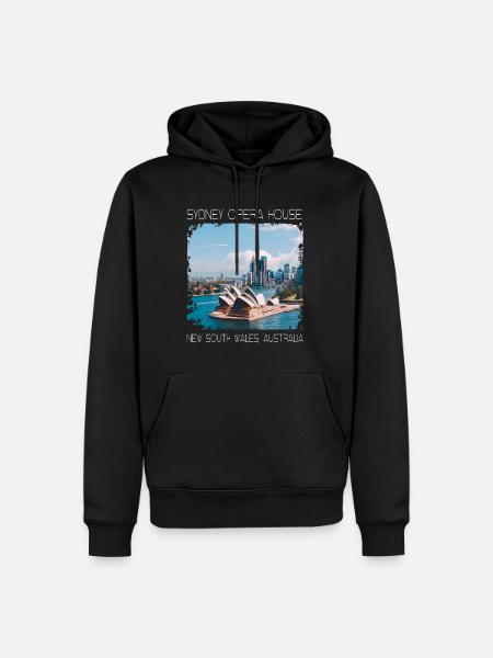 Opernhaus in Sydney - Männer Premium Bio Hoodie - Schwarz