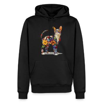 Devon Rex - Männer Premium Bio Hoodie - Schwarz - Vorne - Nico (187cm)