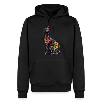 Russisch Blau Katze - Männer Premium Bio Hoodie - Schwarz - Vorne - Nico (187cm)