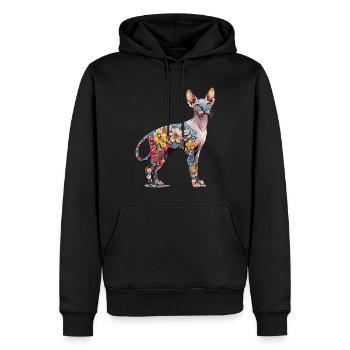 Sphinx - Männer Premium Bio Hoodie - Schwarz - Vorne - Nico (187cm)