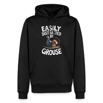 Auerhahn - Männer Premium Bio Hoodie - Schwarz - Vorne - Nico (187cm)