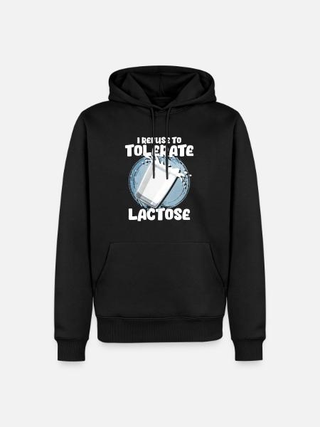 Laktose - Männer Premium Bio Hoodie - Schwarz