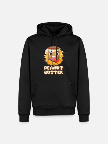 Erdnussbutter - Männer Premium Bio Hoodie - Schwarz