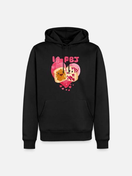 Erdnussbutter - Männer Premium Bio Hoodie - Schwarz