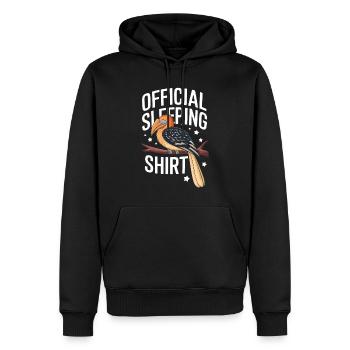 Nashornvogel - Männer Premium Bio Hoodie - Schwarz - Vorne - Nico (187cm)