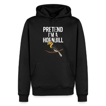 Nashornvogel - Männer Premium Bio Hoodie - Schwarz - Vorne - Nico (187cm)