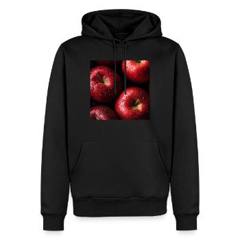 Äpfel - Männer Premium Bio Hoodie - Schwarz - Vorne - Nico (187cm)