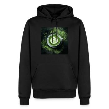 Matcha - Männer Premium Bio Hoodie - Schwarz - Vorne - Nico (187cm)
