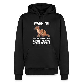 Wiesel - Männer Premium Bio Hoodie - Schwarz - Vorne - Nico (187cm)