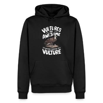 Geier - Männer Premium Bio Hoodie - Schwarz - Vorne - Nico (187cm)