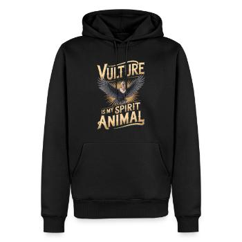 Geier - Männer Premium Bio Hoodie - Schwarz - Vorne - Nico (187cm)