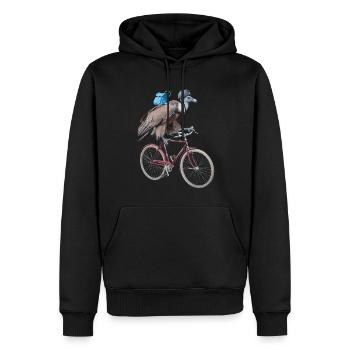 Geier - Männer Premium Bio Hoodie - Schwarz - Vorne - Nico (187cm)