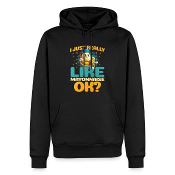Mayonnaise - Männer Premium Bio Hoodie - Schwarz - Vorne - Nico (187cm)