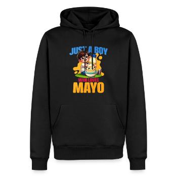 Mayonnaise - Männer Premium Bio Hoodie - Schwarz - Vorne - Nico (187cm)