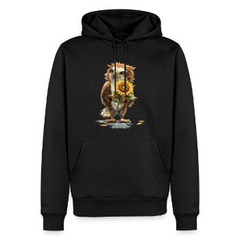 Meerschweinchen - Männer Premium Bio Hoodie - Schwarz - Vorne - Nico (187cm)