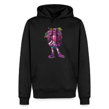 Trauben - Männer Premium Bio Hoodie - Schwarz - Vorne - Nico (187cm)