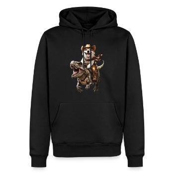 Akita - Männer Premium Bio Hoodie - Schwarz - Vorne - Nico (187cm)