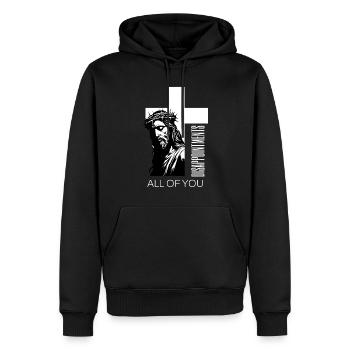 Enttäuschungen Ihr Alle Christlich Humor Jesus - Männer Premium Bio Hoodie - Schwarz - Vorne - Nico (187cm)
