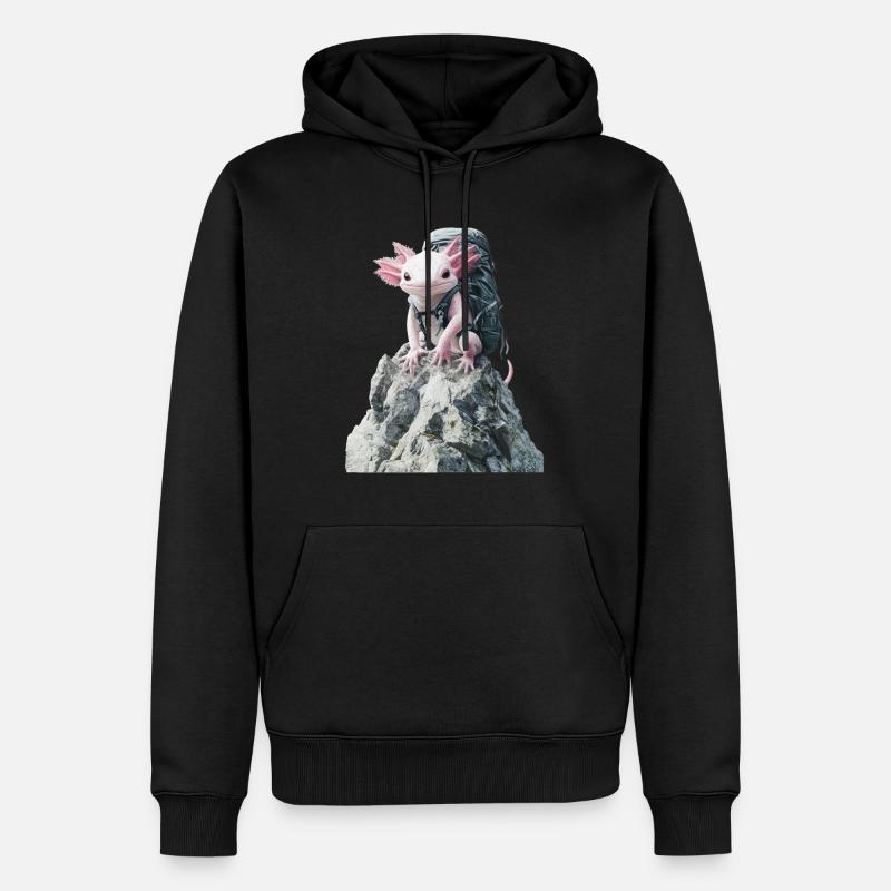 Axolotl - Männer Premium Bio Hoodie - Schwarz