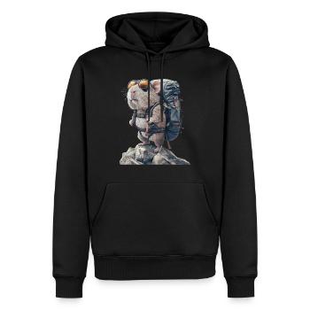 Meerschweinchen - Männer Premium Bio Hoodie - Schwarz - Vorne - Nico (187cm)