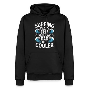 Surfing Dad Vater Papa Lustiges Surfing Geschenk - Männer Premium Bio Hoodie - Schwarz - Vorne - Nico (187cm)