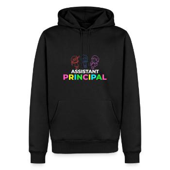 Chef d’établissement Directeur Directeur Directeur de la direction de l’école - Sweat à capuche Premium bio Homme - noir - Devant - Nico (187cm)