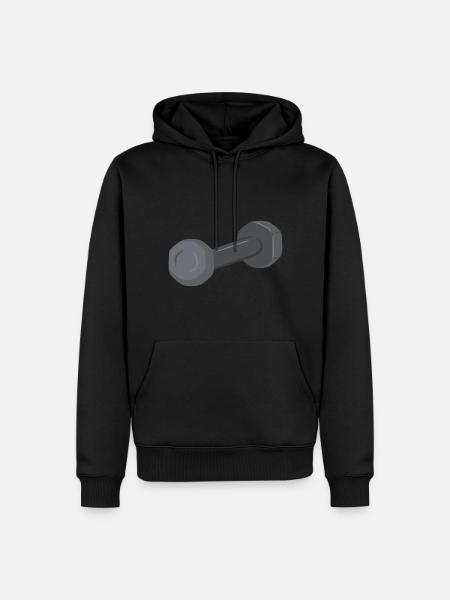 Dumbbell Symbol Dumbbell - Men’s Premium Organic Hoodie - black
