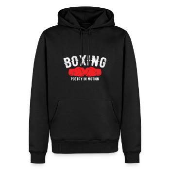 Boxsport Boxing - Männer Premium Bio Hoodie - Schwarz - Vorne - Nico (187cm)