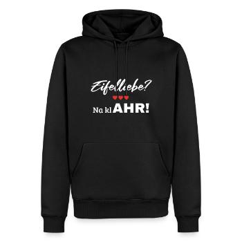 Eifel Liebe Ahr Ahrtal Heimat Herz Wandern Region - Männer Premium Bio Hoodie - Schwarz - Vorne - Nico (187cm)