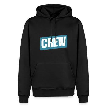 Crew - Men’s Premium Organic Hoodie - black - Front - Nico (187cm)