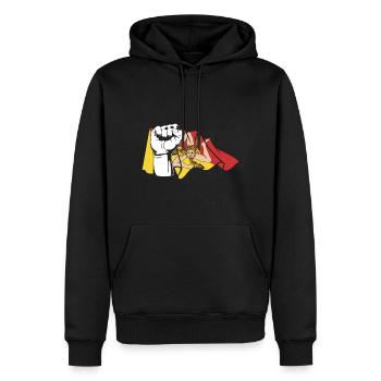 Faust Sizilianer Sicilia Sizilien - Männer Premium Bio Hoodie - Schwarz - Vorne - Nico (187cm)