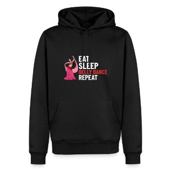 Danse du ventre Danse orientale Musique Danseur - Sweat à capuche Premium bio Homme - noir - Devant - Nico (187cm)