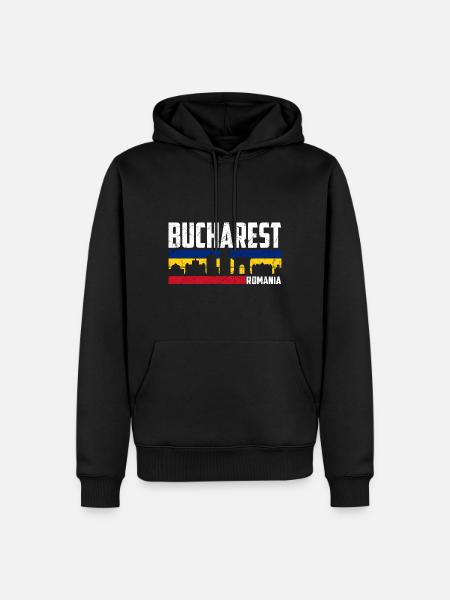 Bukarest Rumänien Bucharest Stadt - Männer Premium Bio Hoodie - Schwarz