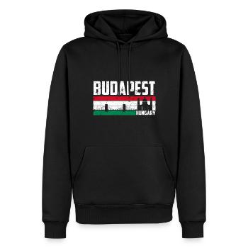 Budapest Ungarn Stadt - Männer Premium Bio Hoodie - Schwarz - Vorne - Nico (187cm)