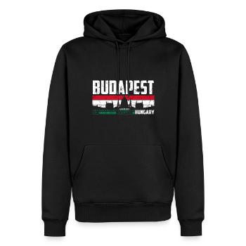 Budapest Ungarn Stadt - Männer Premium Bio Hoodie - Schwarz - Vorne - Nico (187cm)