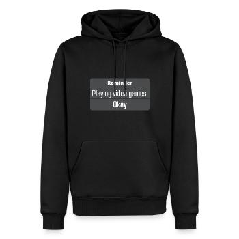 Videospiele spielen - Männer Premium Bio Hoodie - Schwarz - Vorne - Nico (187cm)