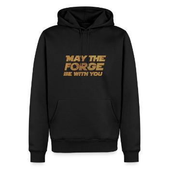 dwarf wars - conception de texte fantastique - RPG sur table - Sweat à capuche Premium bio Homme - noir - Devant - Nico (187cm)