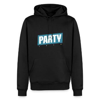 Party Crew - Männer Premium Bio Hoodie - Schwarz - Vorne - Nico (187cm)