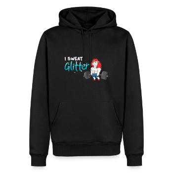 Einhorn Muskel Workout Fitness Training Sport - Männer Premium Bio Hoodie - Schwarz - Vorne - Nico (187cm)