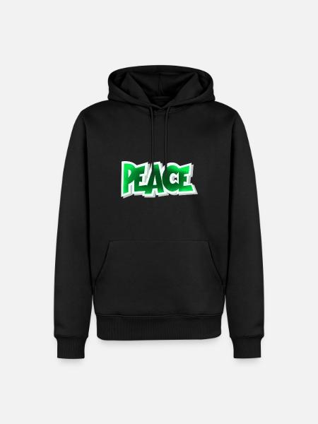 Peace - Men’s Premium Organic Hoodie - black
