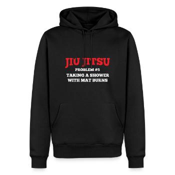 BJJ Jiu Jitsu - Männer Premium Bio Hoodie - Schwarz - Vorne - Nico (187cm)