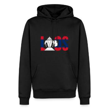 Awesome Airavata Three Headed Elephant Laos Flag - Männer Premium Bio Hoodie - Schwarz - Vorne - Nico (187cm)