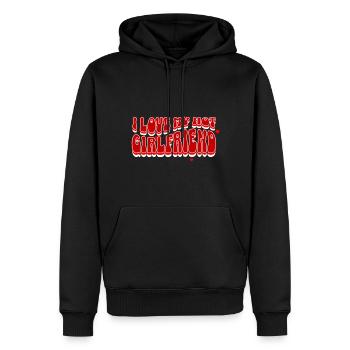 J’aime mon cadeau de fête de petite amie chaude s’en va - Sweat à capuche Premium bio Homme - noir - Devant - Nico (187cm)